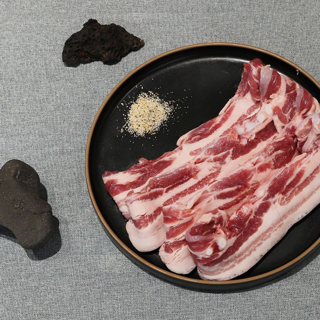 제주흑돼지 구이용 숙성 삼겹살 오겹살 500g 1kg 두께1cm, 1개