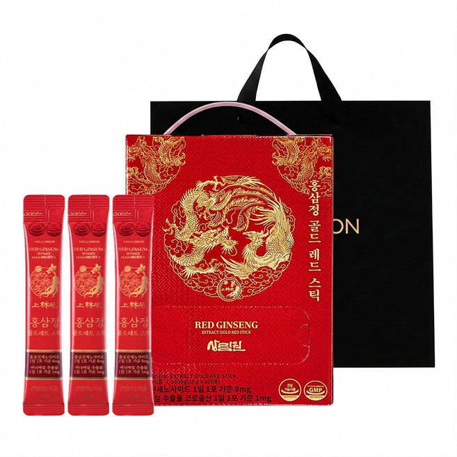 [상림원] 진세노사이드8mg 골드레드 혈당케어 홍삼스틱 1000g(대용량) + 쇼핑백, 2세트, 100회분