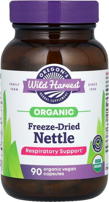 Oregon's Wild Harvest Freeze-Dried Nettle 90 Vegan Capsule (300 mg per Capsule), Oregon's Wild Harvest, Freeze-, 1개, 90정 - 쿠팡
