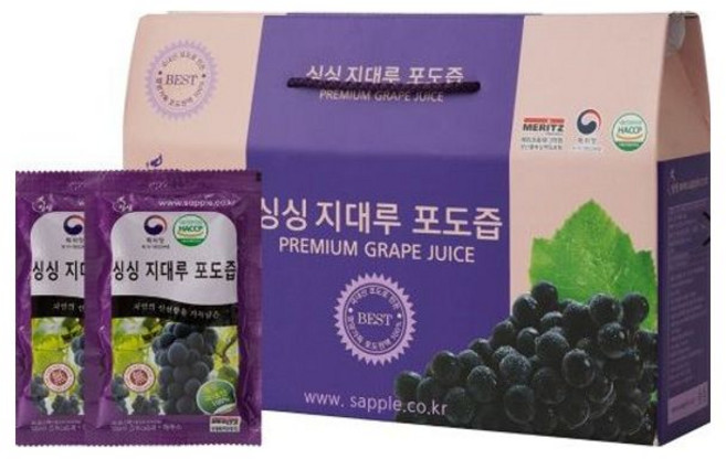 싱싱 국내산 포도즙 100ml x 30포 (1박스) jon+4059Gj, 1
