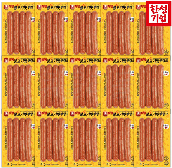 한성 매콤 불고기맛 후랑크 80g (15개) 아이스박스, 1.2kg, 1세트