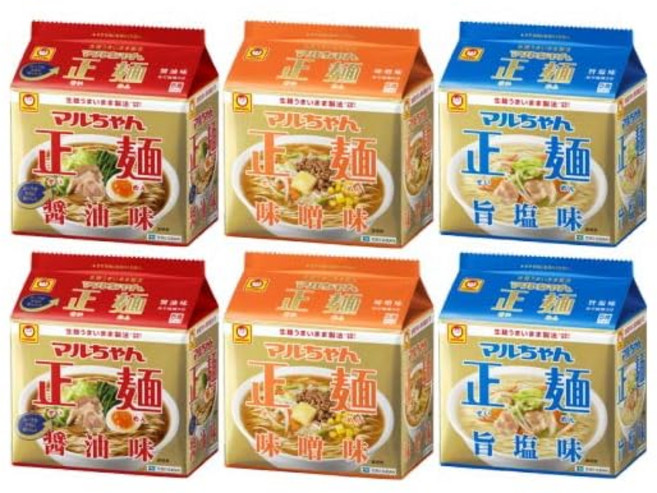 마루 짱 국수 가방면 5식 팩 간장 된장 맛 소금 3종 각 2개 세트 합계 30식, 1개, 1g
