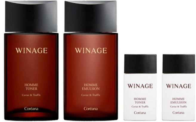 [4종]코리아나 위네이지 옴므 2종기획+쇼핑백, 1세트