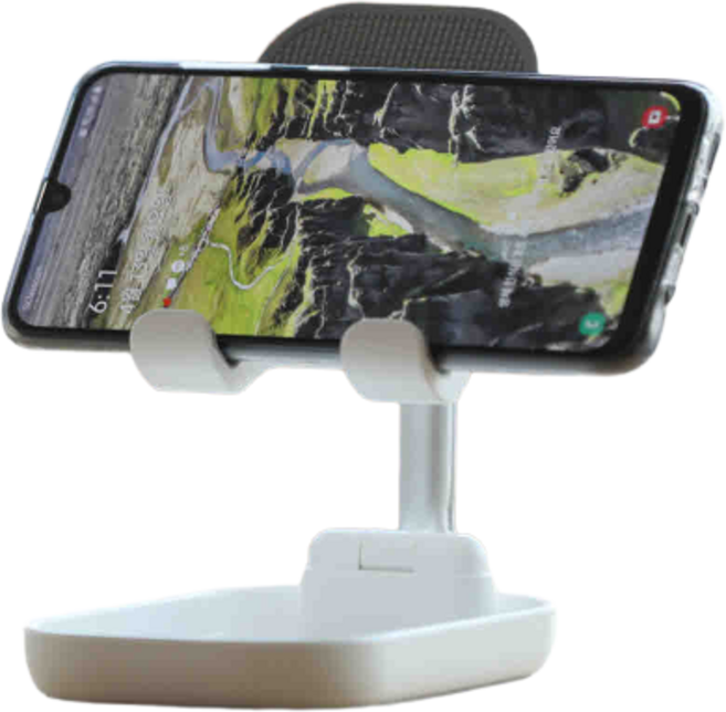 공대아빠 핸드폰 만능 거치대 + 파우치 세트, 화이트, 1세트