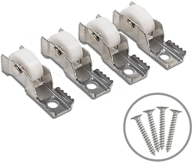 PVC 하이샤시용 방충망 바퀴 롤러 피스포함, 1세트