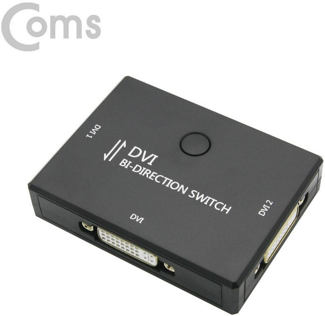 DVI 선택기 1대2 2대1 양방향 DM496, 블랙, 1개