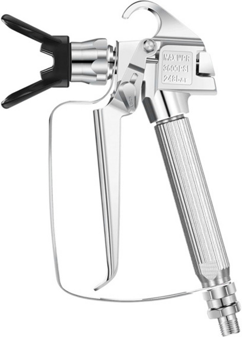 고압 에어리스 페인트 스프레이 건 프리미엄 인체공학적 트리거, 02 Silvery, 1개