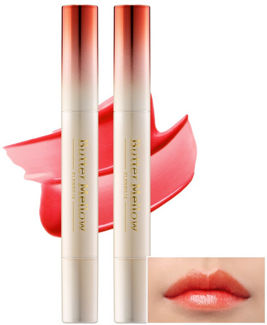 [엘렌실라] 버터멜로우멜팅 립밤, 체리블룸, 1.6g, 2개