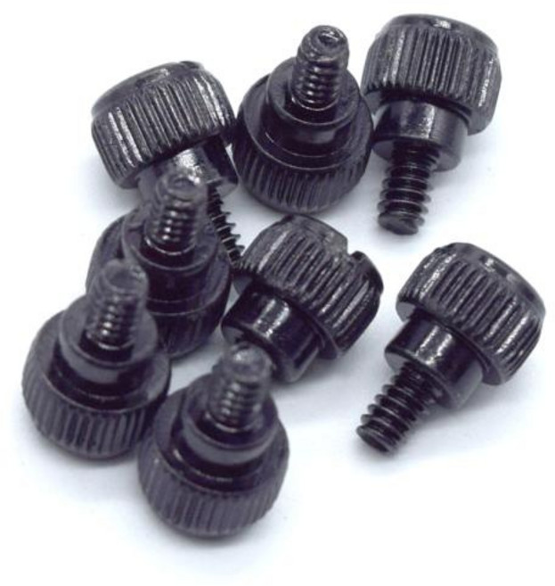 티테크 컴퓨터용 소형 손나사 블랙(8개)/T-SHSC-B/PC 케이스용 손나사/손잡이 부분은 지름 9mm 두께 6mm