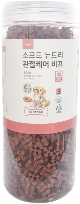 펫봉봉 소프트 뉴트리 3종 강아지 영양 간식 관절 장 올인원 컨디션 케어 대용량, 1개, 800g, 관절케어 비프(S)