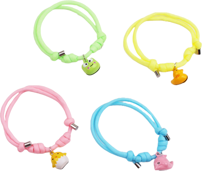 하니펫 반려동물 예쁜 폴리 케릭터방울 목걸이, 1개, 연두