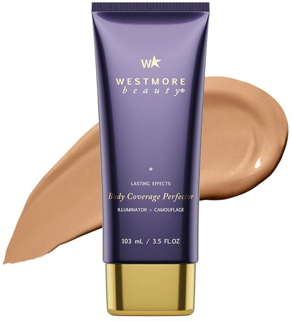 웨스트모어 뷰티 스킨 파운데이션 컨실러 바디 메이크업 3.5 Fl Oz (골든 래디언스 크림) - 방수 전사 저항성 문신 튼살 흉터에 대한 오래 지속되는 커버력, 3.5단위oz Natural Radiance