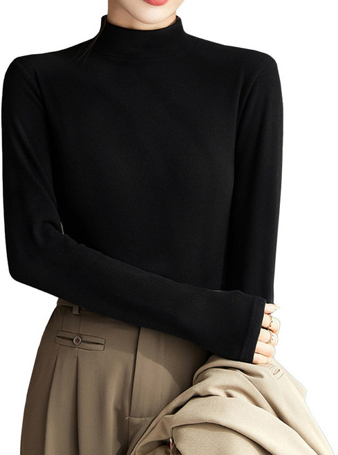 리뉴홈 여성 기모 반목 티셔츠 1P