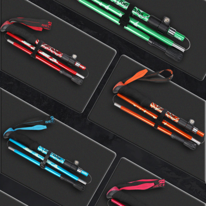 위올하우스 초경량 듀랄루민 등산스틱 2p 1세트, 2개, 퍼플