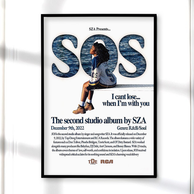 포스터월드 인테리어 포스터 빈티지 액자 감성 거실 현관 그림 시저 SZA 01, A3 사이즈(297x420mm), A3포스터만 구매