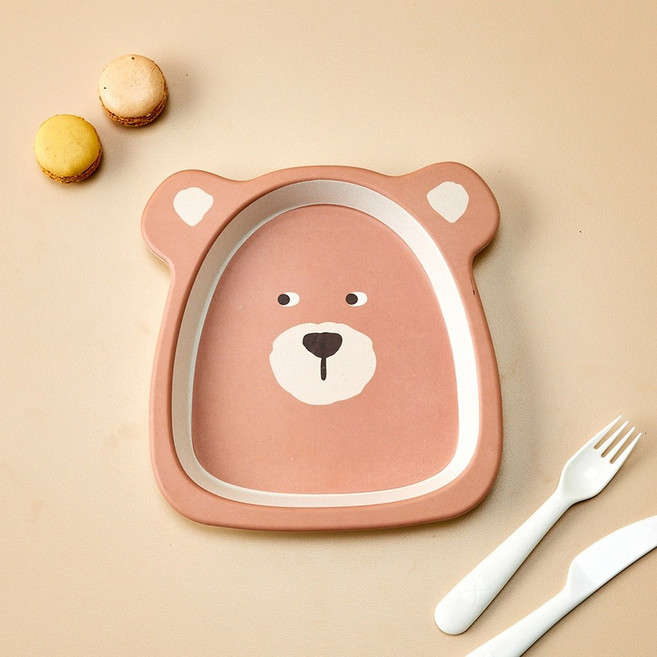 모던하우스 사파리월드 곰 뱀부파이버 접시 KI0223003, 단품, 1개