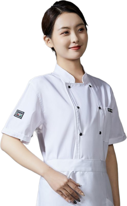 용태원 남녀 공용 셰프 작업복 반팔 얇은 주방복