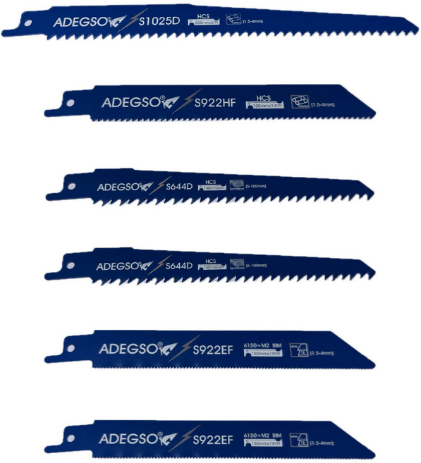 망고테크 ADEGSO 컷소날 세트 6PCS 목재 금속 플라스틱 PVC 컷쏘톱날 목공 목재 PVC 철재 파이프 컷팅 전동컷소 커팅쏘, 1세트