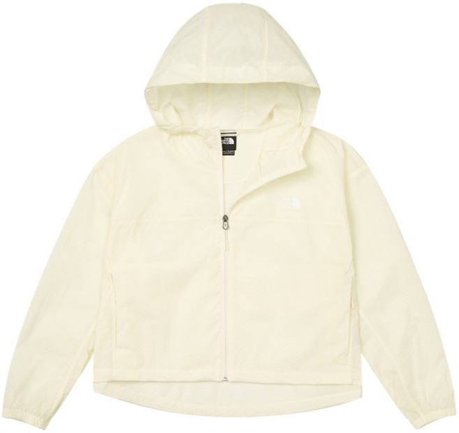The North Face 女 運動連帽外套 防風 防曬 防潑水 米白 NF0A8C12QLI
