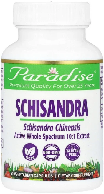 파라다이스 허브 스치산드라 오미자 60 식물성 캡슐, 60정, 1개 - 쿠팡