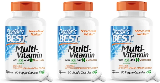 닥터스베스트 멀티-비타민 베지 캡슐 철분 불포함 글루텐 프리 비건, 90정, 3개 - 쿠팡