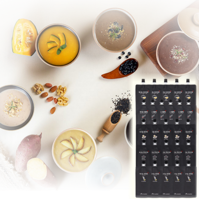 완쾌죽 짜먹죽 5종 12종 25종 세트 성형 수술 환자 저염식 병문안 짜먹 는 죽, 12개, 130g