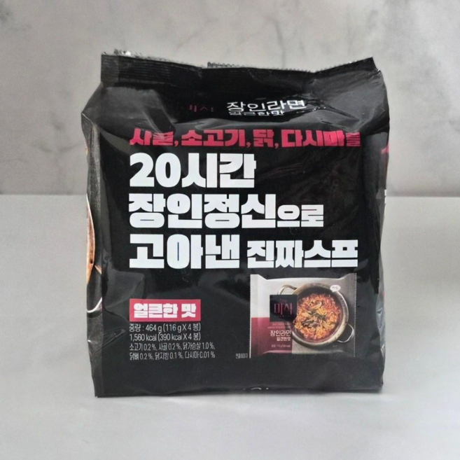 더미식 장인라면 얼큰한맛 116g, 16개