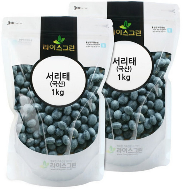 서리태(국산)(1kgx2개) / 검정콩 2025년산 속청, 2개, 1kg
