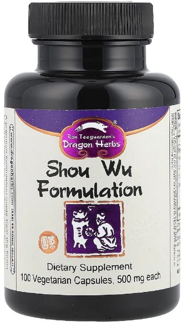 Dragon Herbs 하수오 당귀 가시오가피 추출 500mg 베지 캡슐 100정, 1개 - 쿠팡