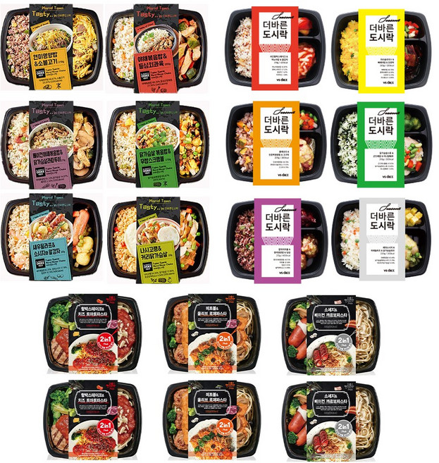 더바른 도시락 10+10 20팩 골라담기 시즌2.3.4 다이어트 도시락 냉동 파스타, 4.3kg, 1세트, 시즌3(6팩)+시즌4(6팩)+시즌5파스타(6팩)