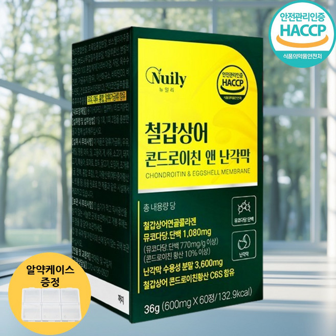 턱관절소리 철갑상어 콘드로이친 난각막 NEM 60정, 1개