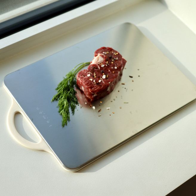 라몬하우스 양면 슬림 304 스텐도마 주방도마, 1개, 버터베이지