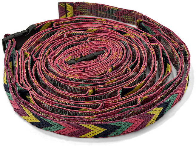 캠핑 감성 롱 데이지체인 양방향 확장 5M 블랙 핑크색상, 핑크