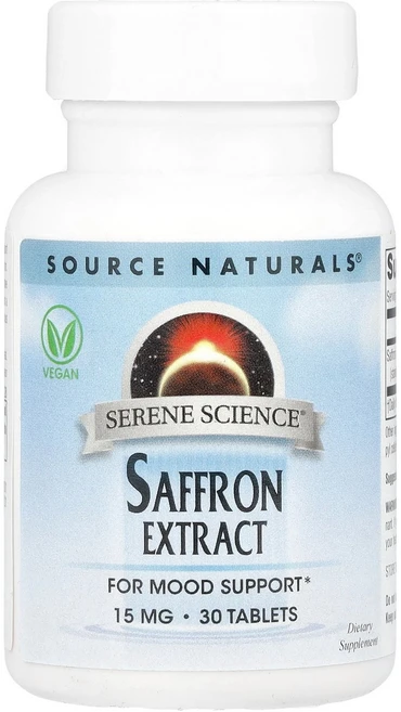 Source Naturals Serene Science® 사프란 추출물 15mg 30정 Naturals (소스 내추럴스), Source Naturals, Serene Scienc, 1개 - 쿠팡