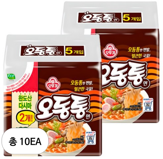 오뚜기 오동통면 120g, 10개