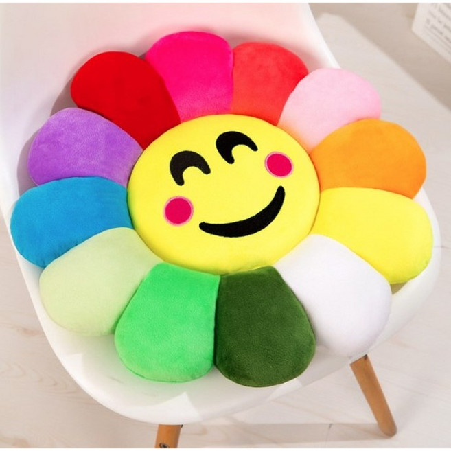 MIROSE 해바라기 스마일 방석 쿠션 꽃방석 플라워 등받이 쿠션
