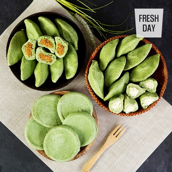 고창 울어매 모시송편 모싯잎 생송편 (기피 깨 개떡), 1개, 3kg