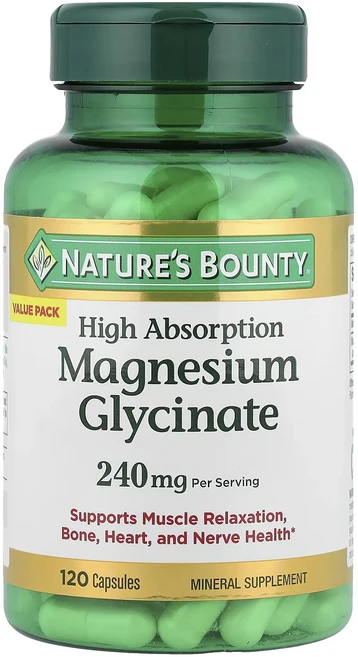 헁복하고 건강하세요 Nature's Bounty 글리신마그네슘 고흡수율 캡슐 120정(캡슐 1정당 120mg) 늘 챙기셔야합니다, NaturesBounty글리신마그네슘고흡수율캡슐120정, 1개 - 쿠팡