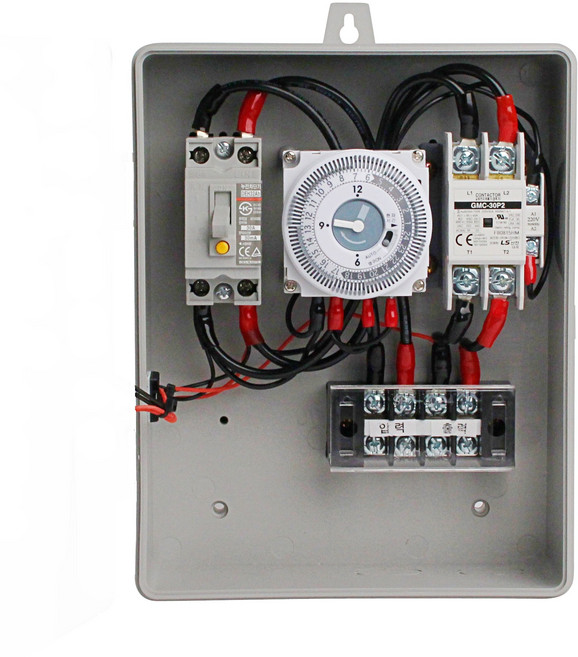 가로등타이머 보안등 가로등 타이머 타이머 점멸기 4단자 스위치 LED간판타이머 간판타이머스위치 SJP-H30C 30A, 1개