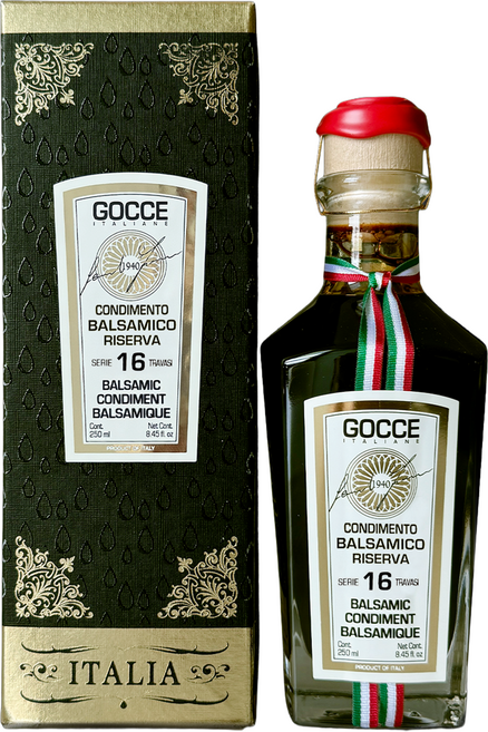 GOCCE 고쎄 콘디멘토 블랙 시리즈 리제르바 16년산 발사믹식초, 3개, 250ml