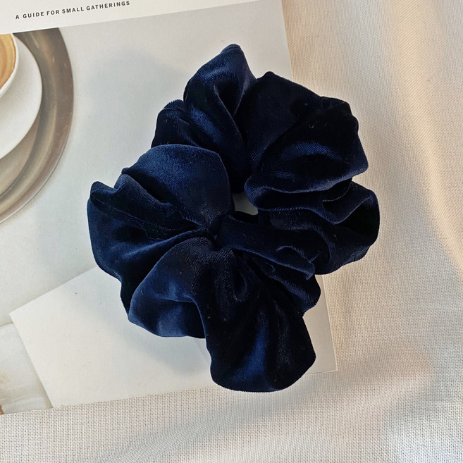 벨벳 빅 곱창밴드 스크런치 헤어슈슈 머리끈 (4color)