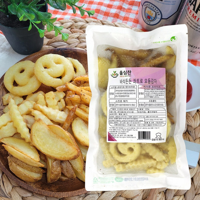 콰트로 모듬감자튀김 업소용 감자튀김, 30개, 400g