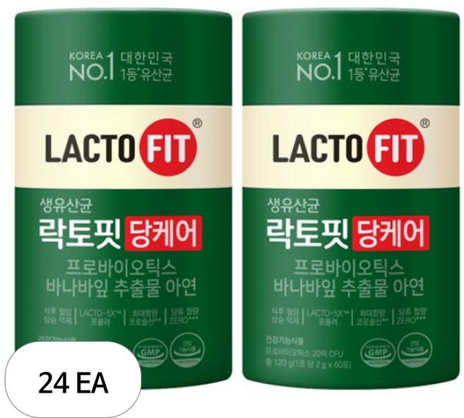 락토핏 정품 당케어 유산균, 120g, 24개