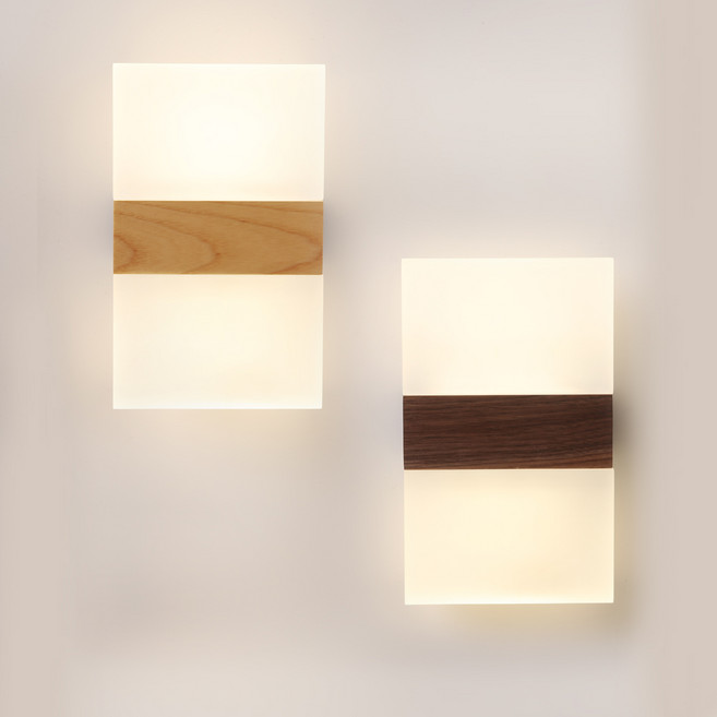 헤이즈 벽등 인테리어 LED 카페벽등 원목 벽등기구 뭉클 조명, 3000K 전구색, 월넛