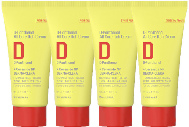 과일나라 덱스판테놀 D판테놀 피부 재생 장벽 보호 가려움 개선 크림, 4개, 30ml