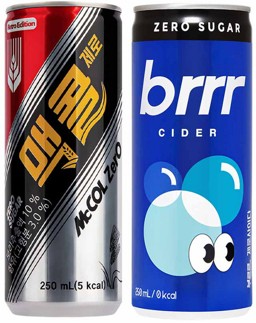 1+1 맥콜제로 + 부르르제로사이다 250ml, 120개