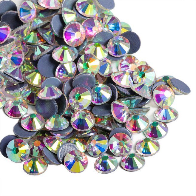 Beadsland(비즈랜드)핫픽스 라인석 공예 의류 DIY 장식용 플랫 백 크리스탈 라인석, 2880개, 크리스탈AB,SS8,2.3-2.5mm