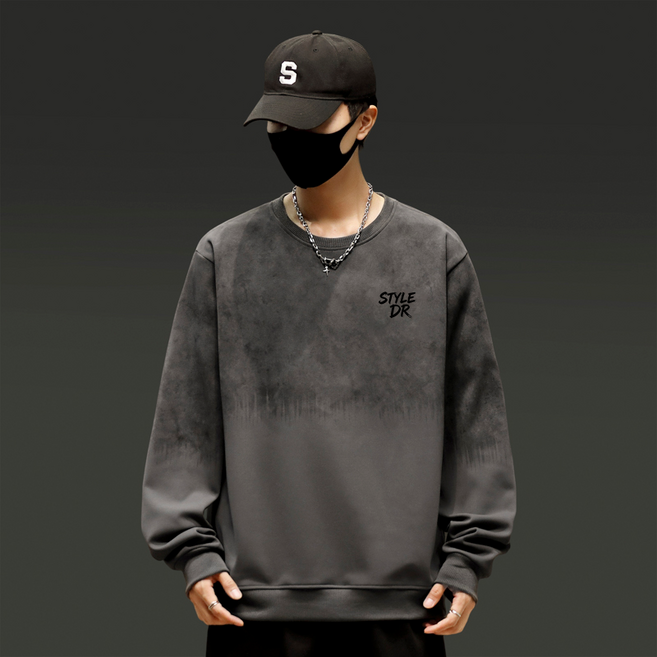 스타일닥터 봄 남자 라운드넥 타이드 오버핏 빅사이즈 맨투맨 데일리 캐주얼