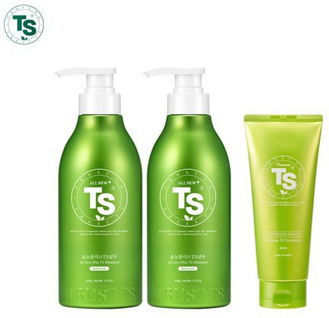 (TS트릴리온)올뉴플러스 TS샴푸 x+프리미엄트리트먼트x, 2개, 500g
