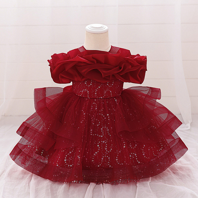 兒童禮服蓬蓬公主裙 女寶生日週歲婚紗連衣裙baby dress公主風